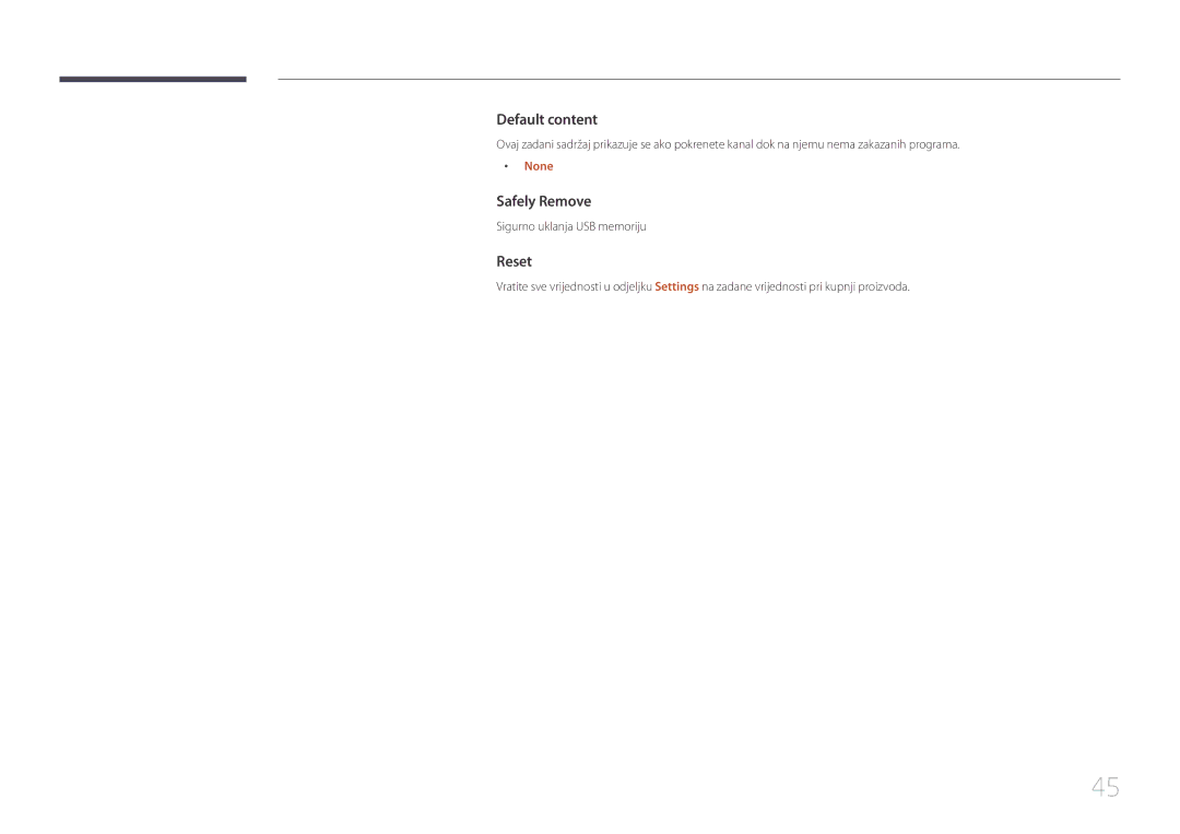 Samsung SBB-SS08EL1/EN manual None, Sigurno uklanja USB memoriju 