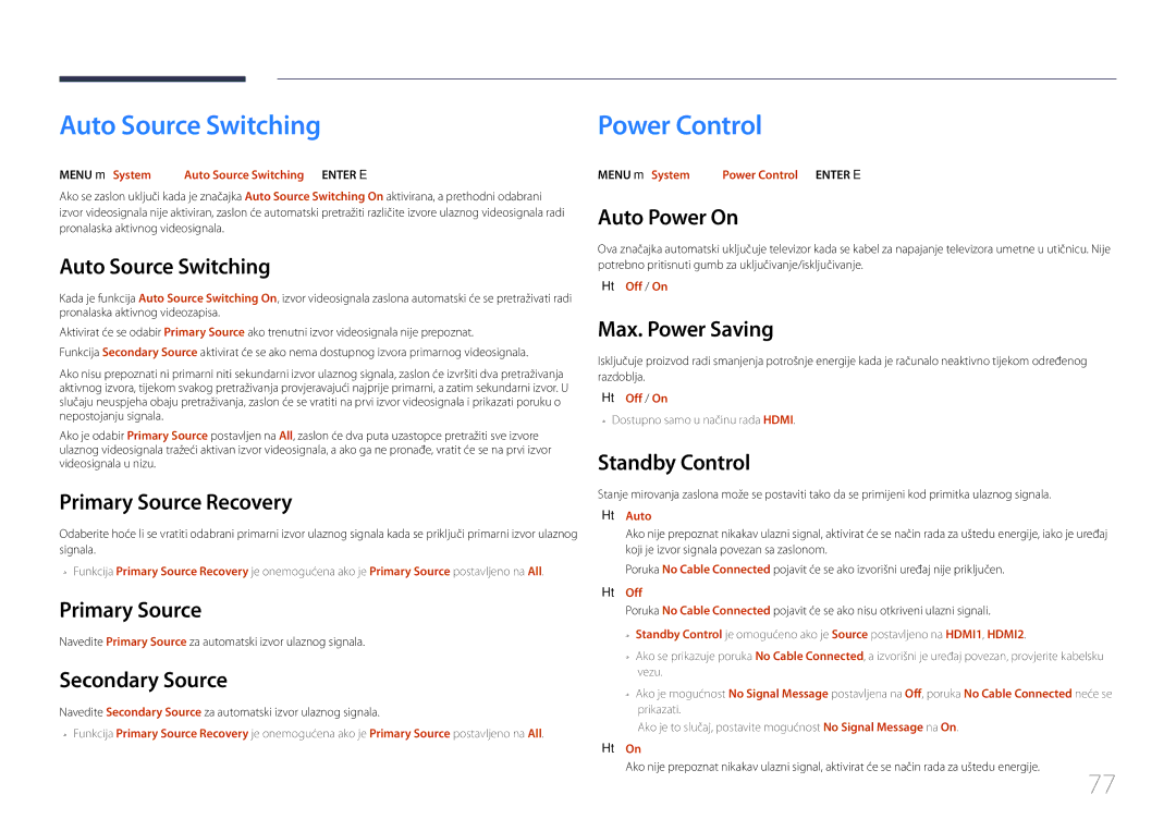 Samsung SBB-SS08EL1/EN manual Auto Source Switching 