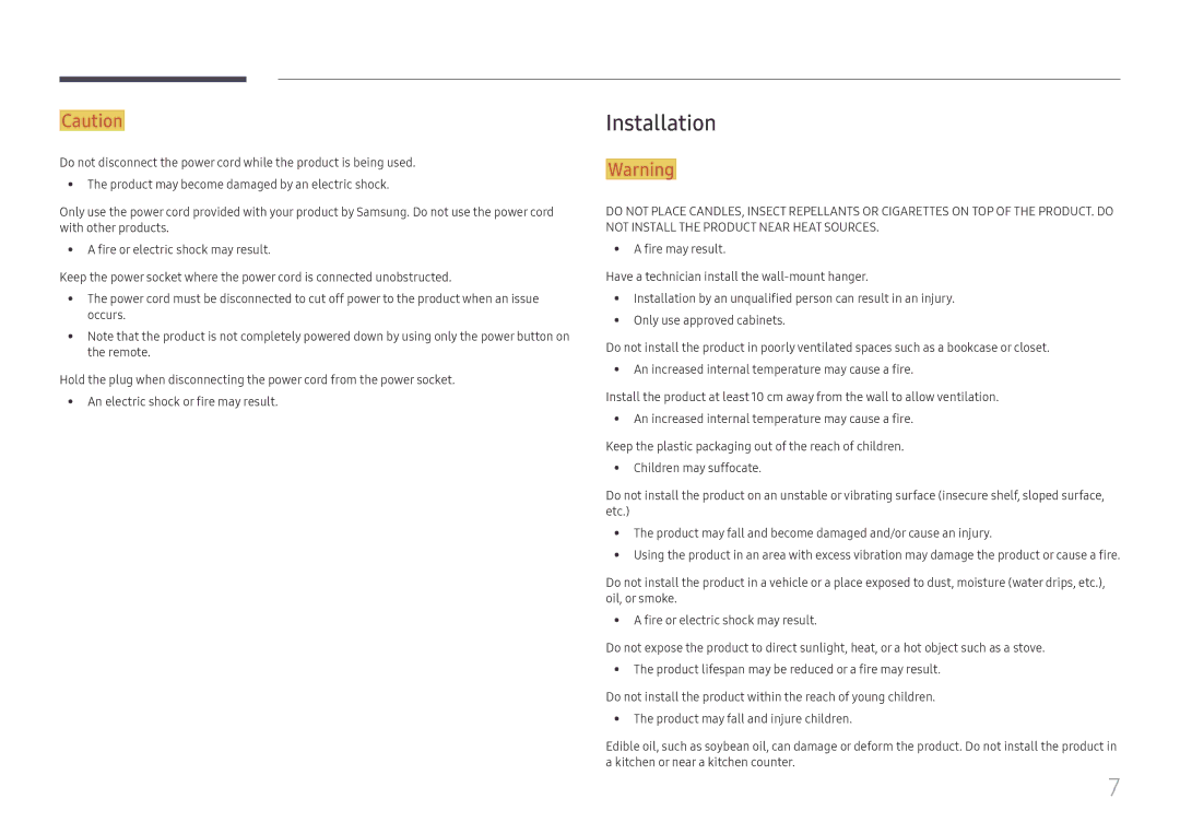 Samsung SBB-SS08FL1/NG, SBB-SS08FL1/EN, SBB-SS08FL1/XY manual Installation 