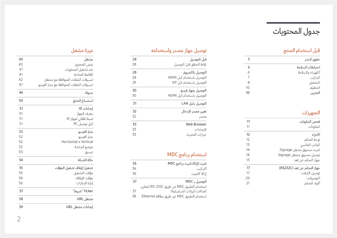 Samsung SBB-SS08FL1/EN, SBB-SS08FL1/NG manual تايوتحملا لودج 