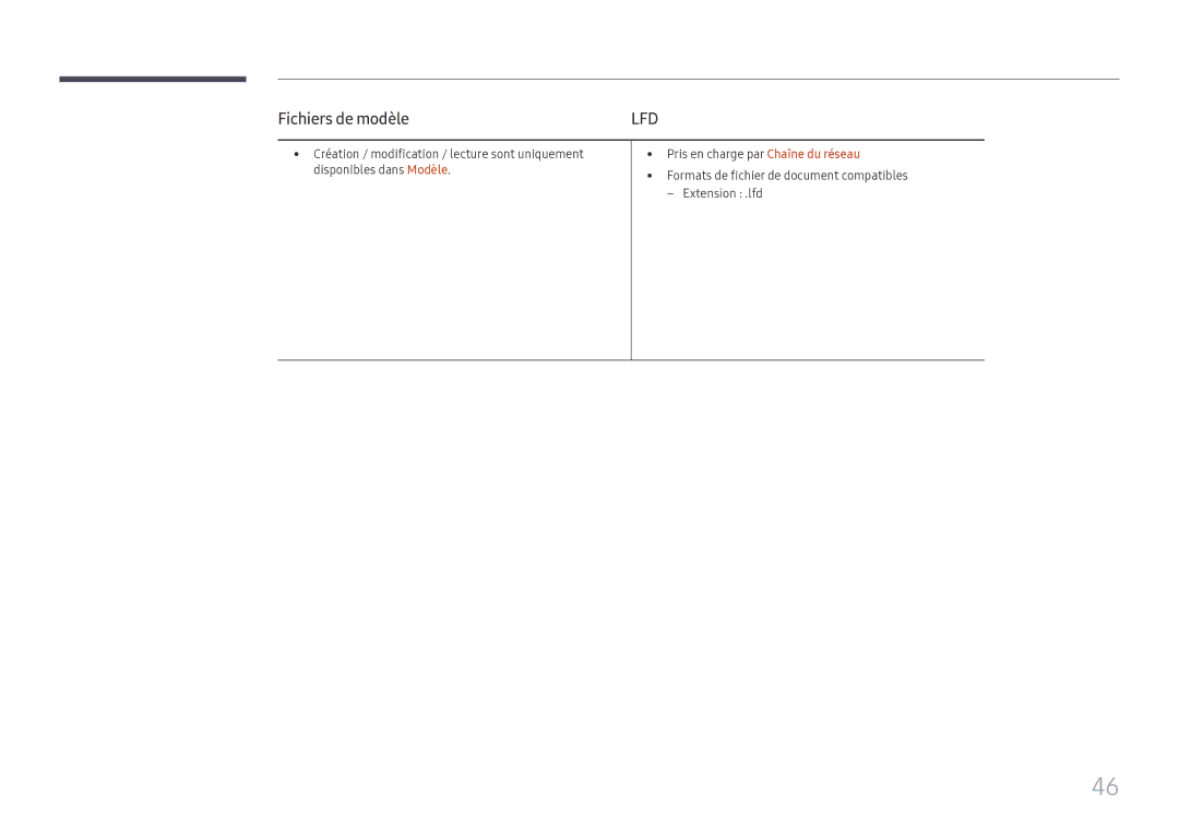 Samsung SBB-SS08FL1/EN manual Fichiers de modèle, Lfd 