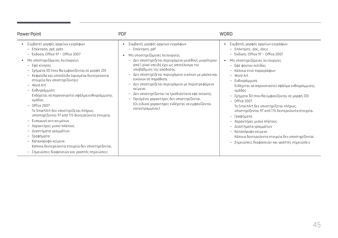 Samsung SBB-SS08FL1/EN manual Power Point, Word 