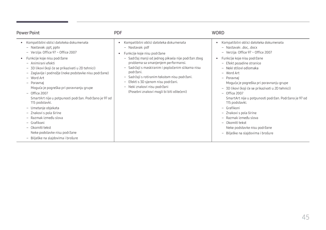 Samsung SBB-SS08FL1/EN manual Power Point, Word 