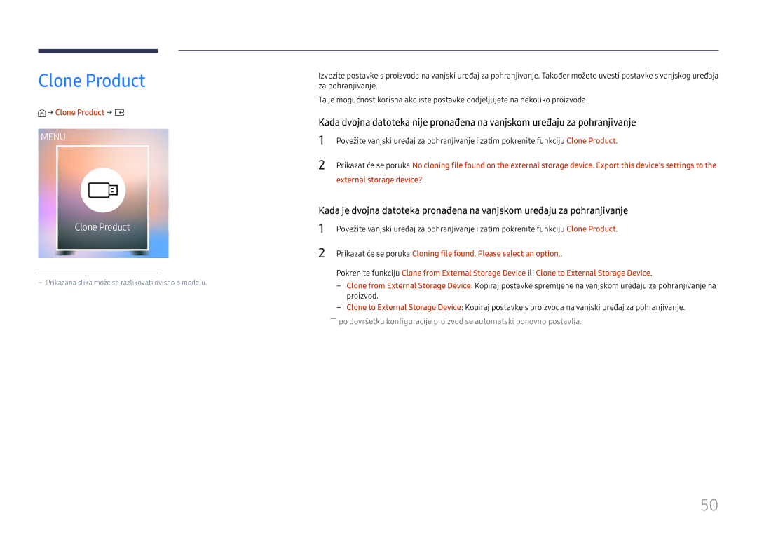 Samsung SBB-SS08FL1/EN manual → Clone Product → E, External storage device? 