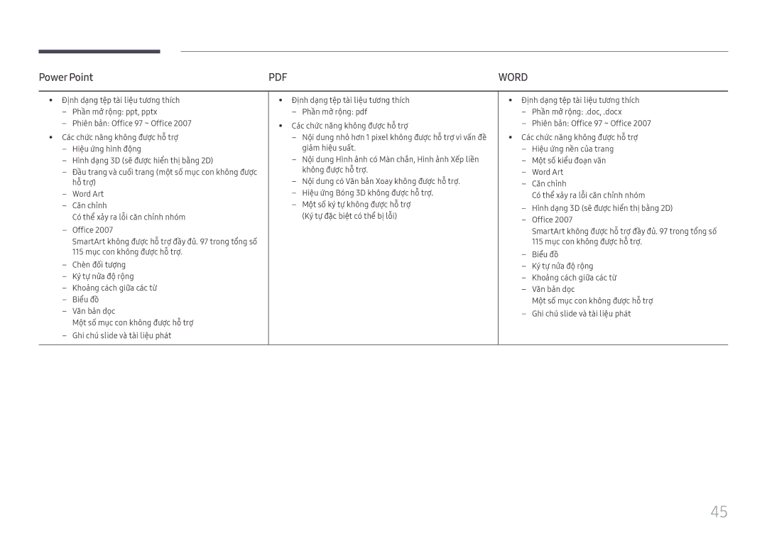 Samsung SBB-SS08FL1/XY manual Power Point, Word 