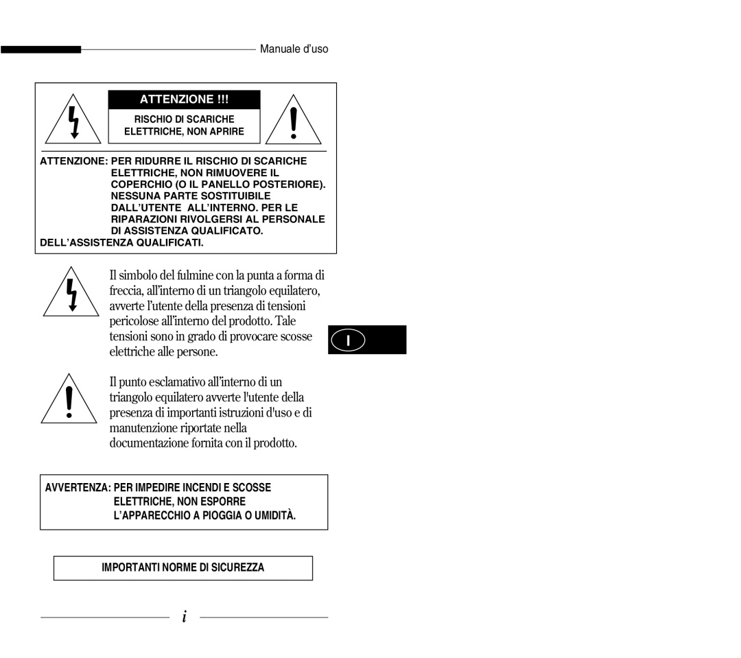 Samsung SBC-330AP, SBC-301AP, SBC-300AP, SBC-330AN, SBC-331AP/XEV manual Manuale d’uso, Attenzione 