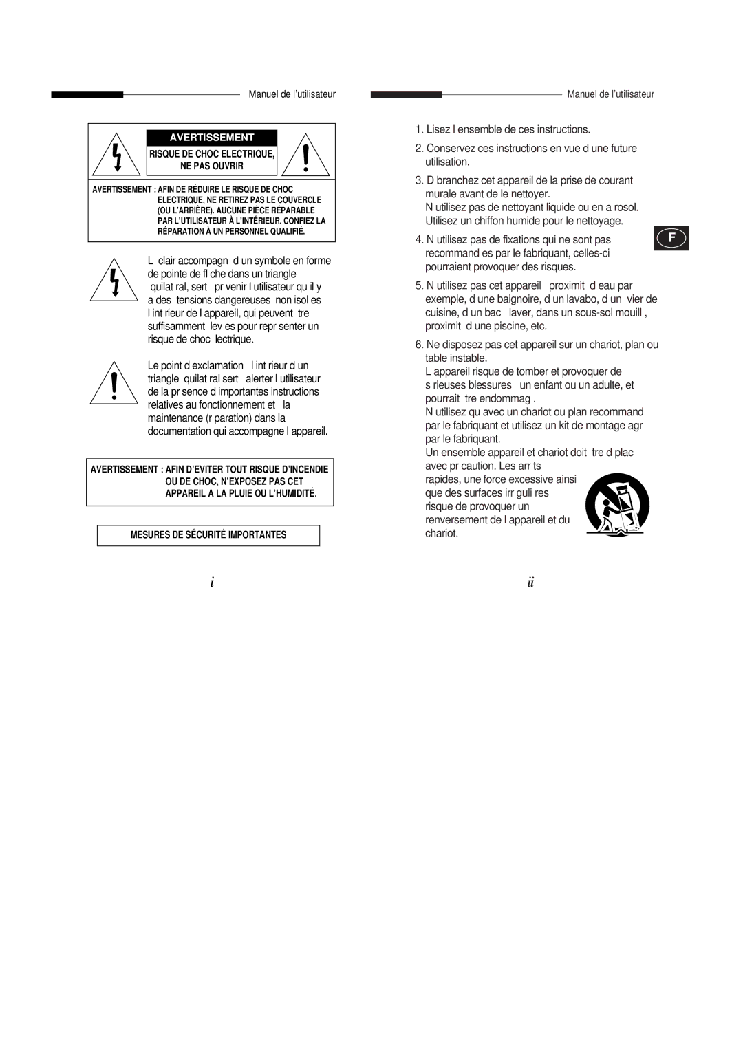 Samsung SBC-330AP, SBC-331AP manual Manuel de l’utilisateur, Avertissement 