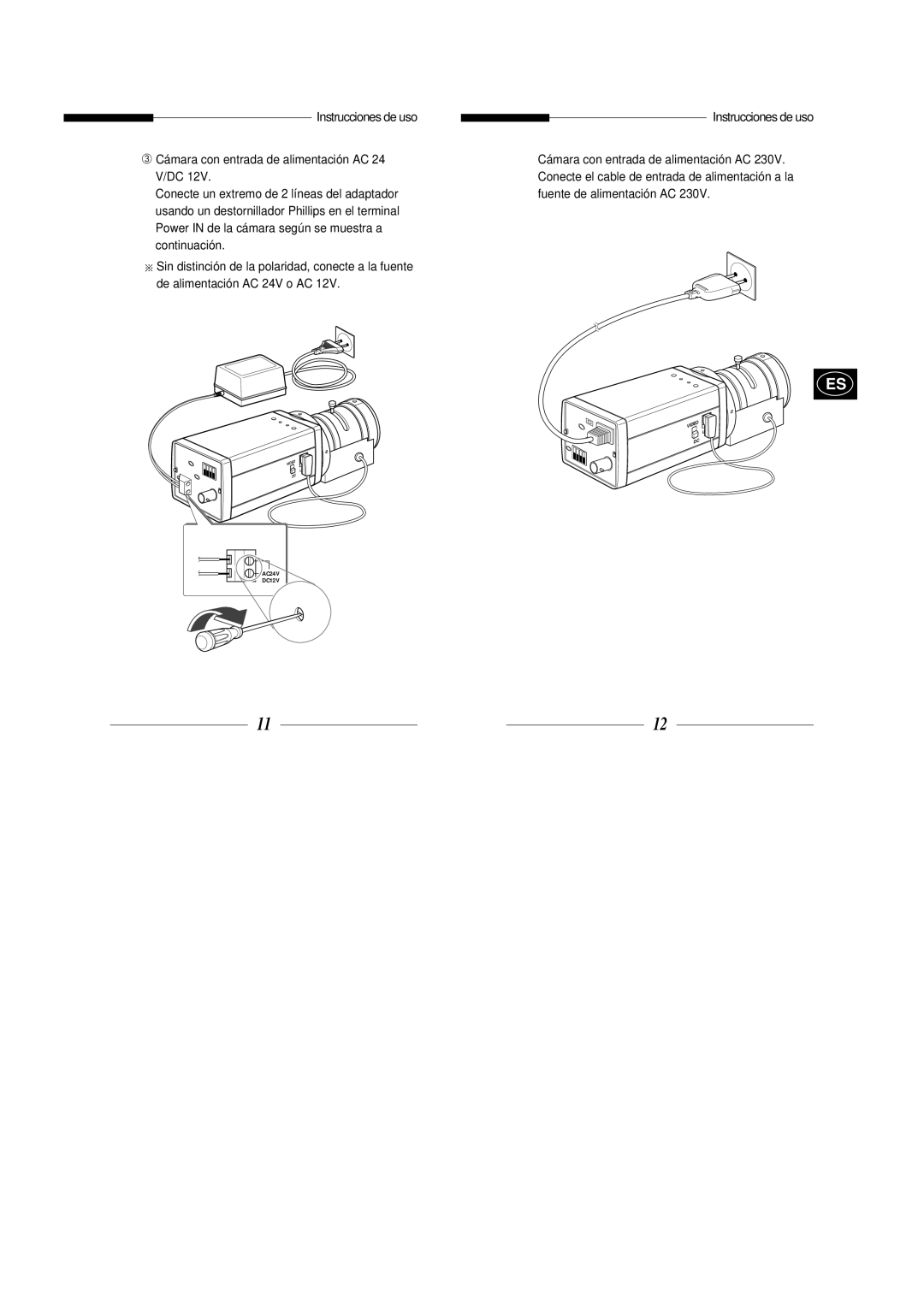 Samsung SBC-331AP, SBC-330AP manual DC12V 