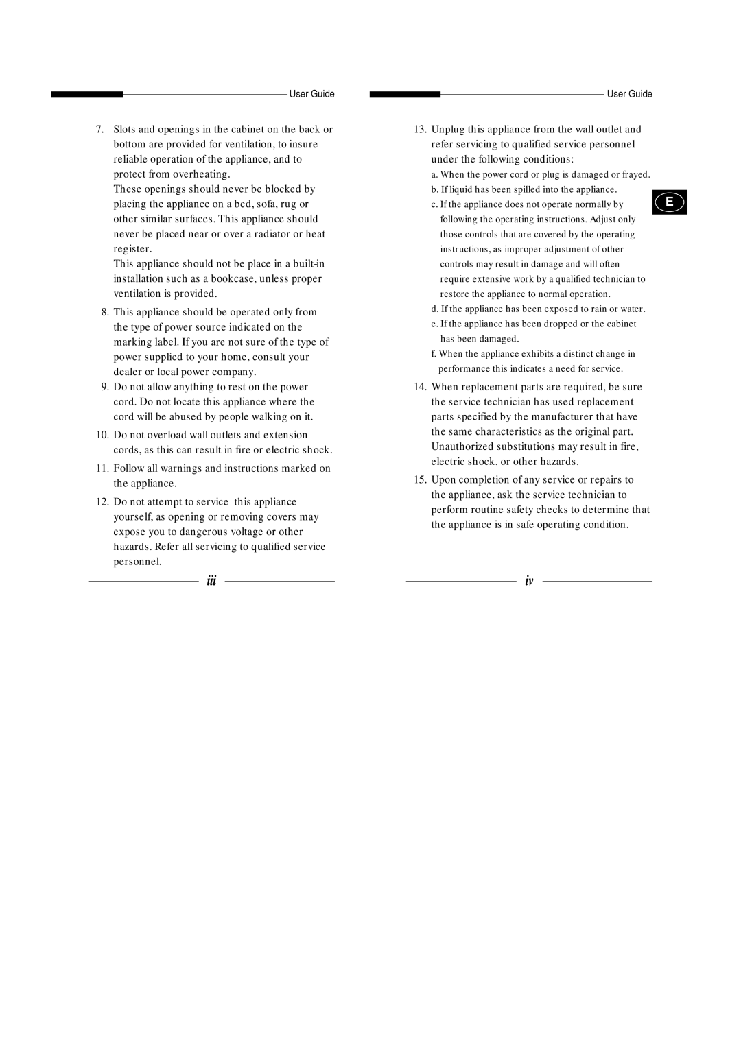 Samsung SBC-331AP/XEV manual Iii 