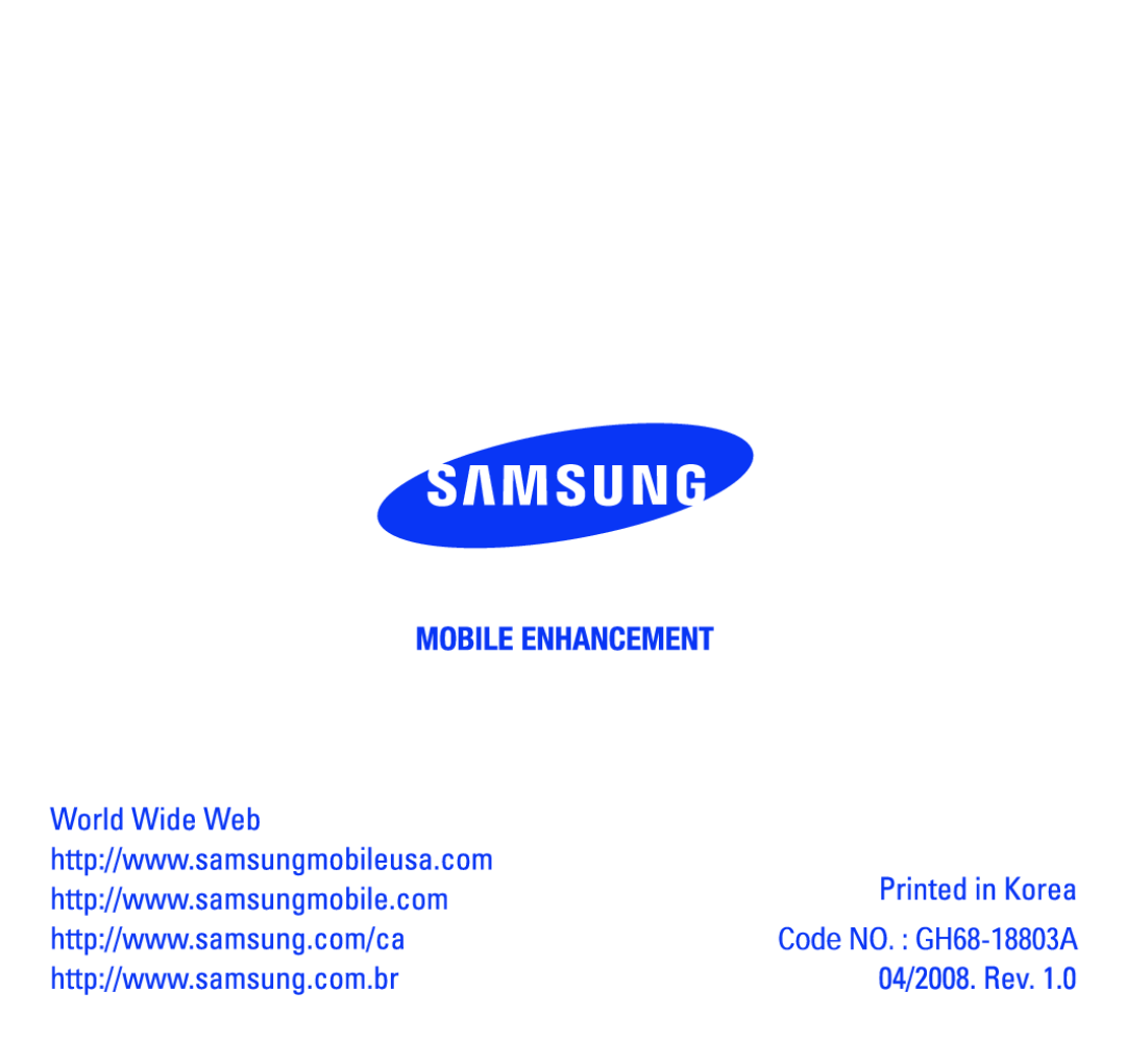 Samsung B013420, A3LSBH600, 649E-SBH600 manual 