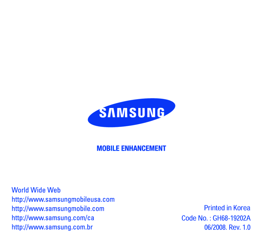 Samsung SBH650 manual 