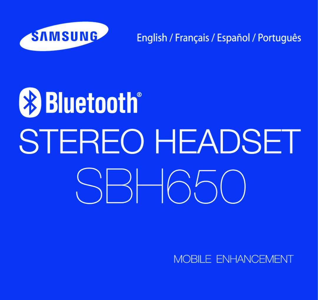 Samsung SBH650 manual 