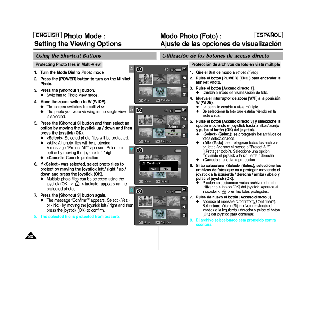 Samsung MS15(S/BL/R) Move the zoom switch to W Wide, Press the Shortcut 3 button again, Pulse el botón Acceso directo 