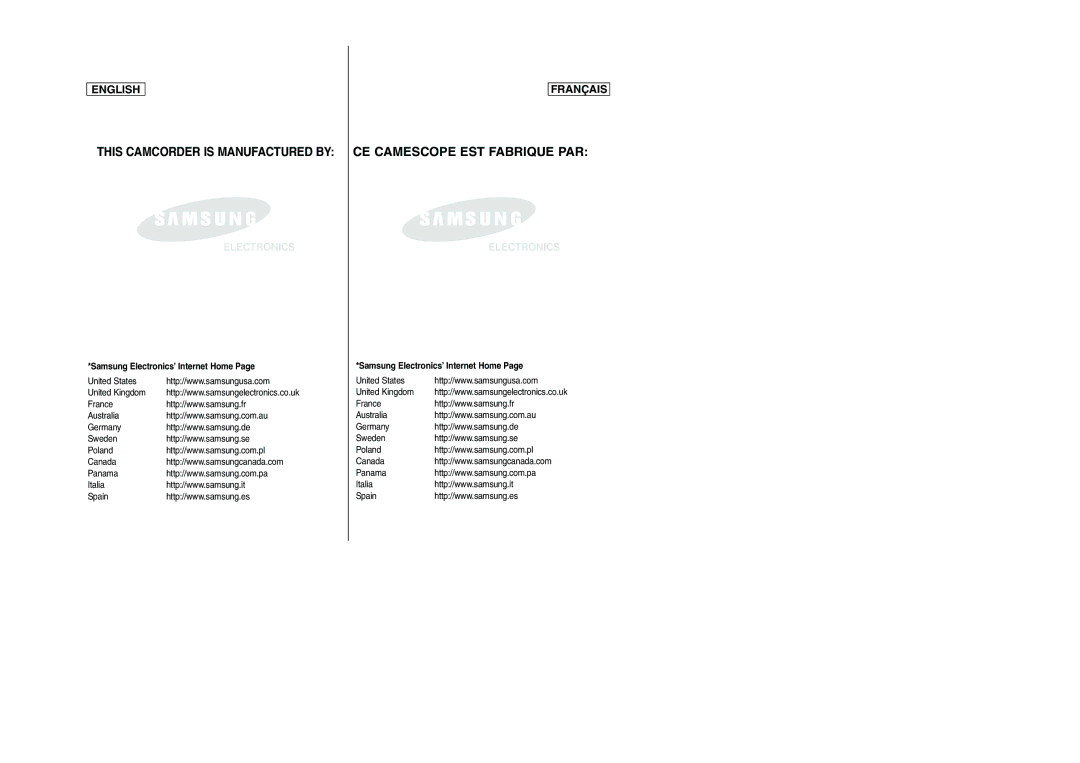 Samsung SC-D103 manual Samsung Electronics’ Internet Home 