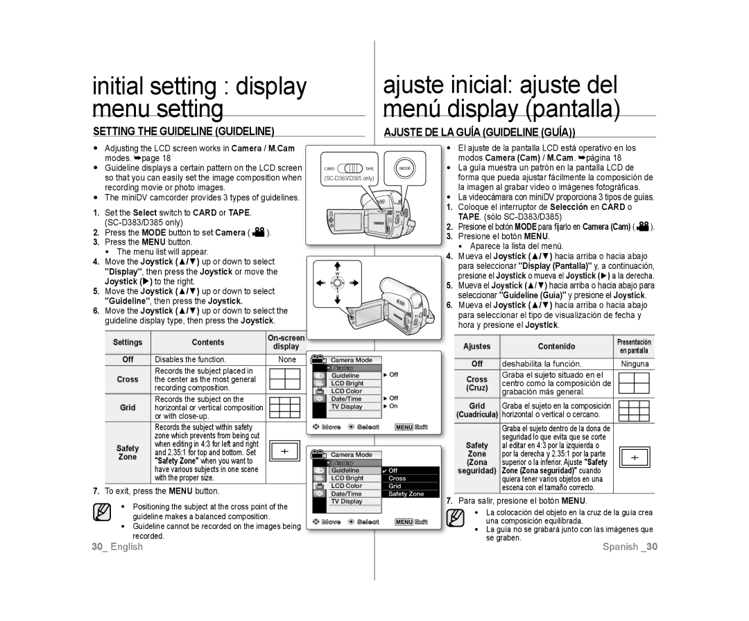 Samsung SC-D385, SC-D383 user manual Adjusting the LCD screen works in Camera / M.Cam modes 