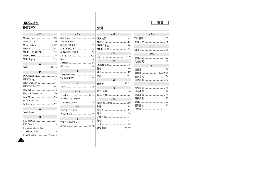 Samsung SC-D99 manual Slow Shutter, TV Display USB 