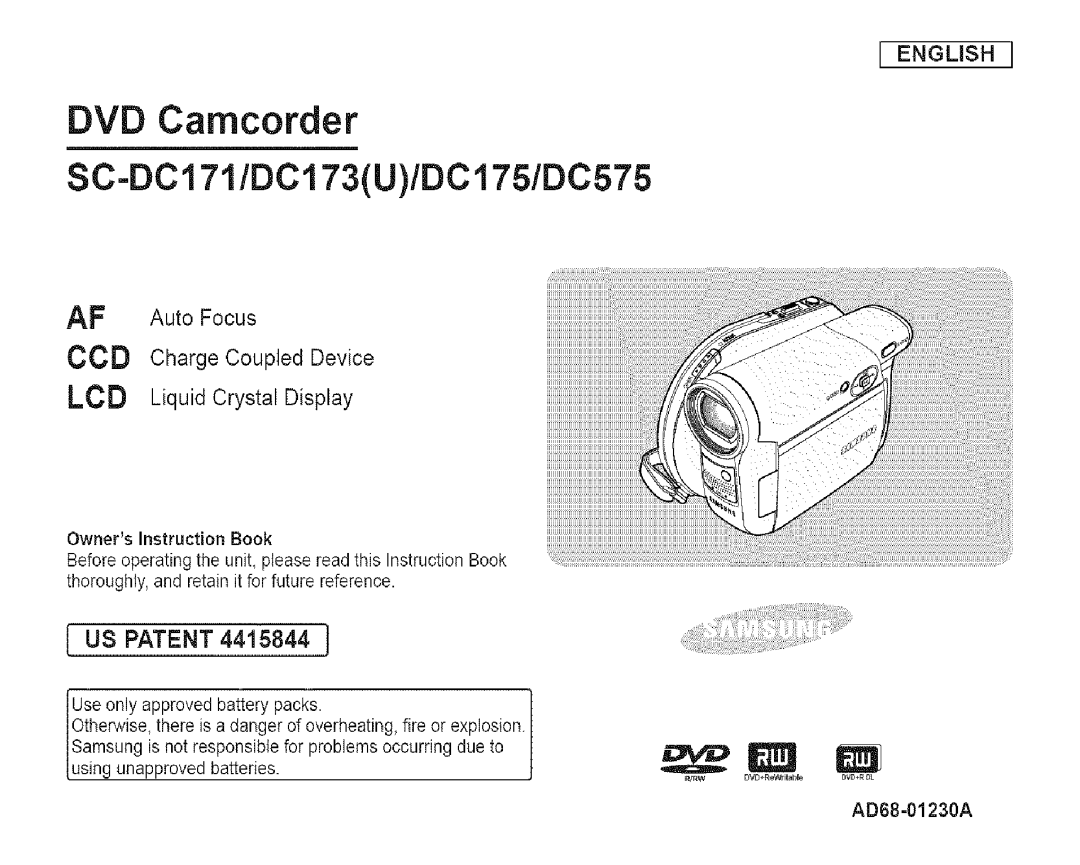 Samsung SC-DCl 73(U) manual SC-DC171/DCl 73U/DC175/DC575 