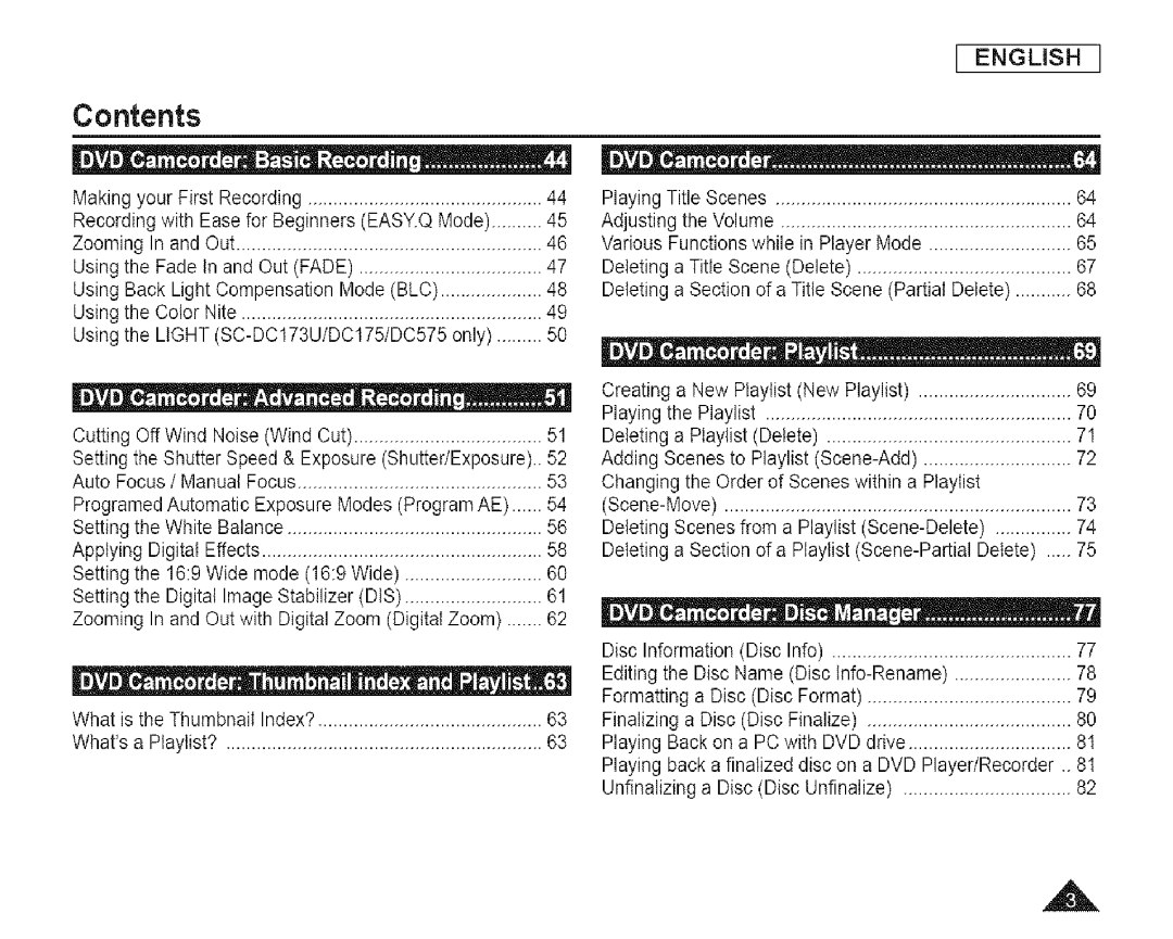 Samsung SC-DCl 73(U) manual Setting the Shutter Speed & Exposure Shutter/Exposure 