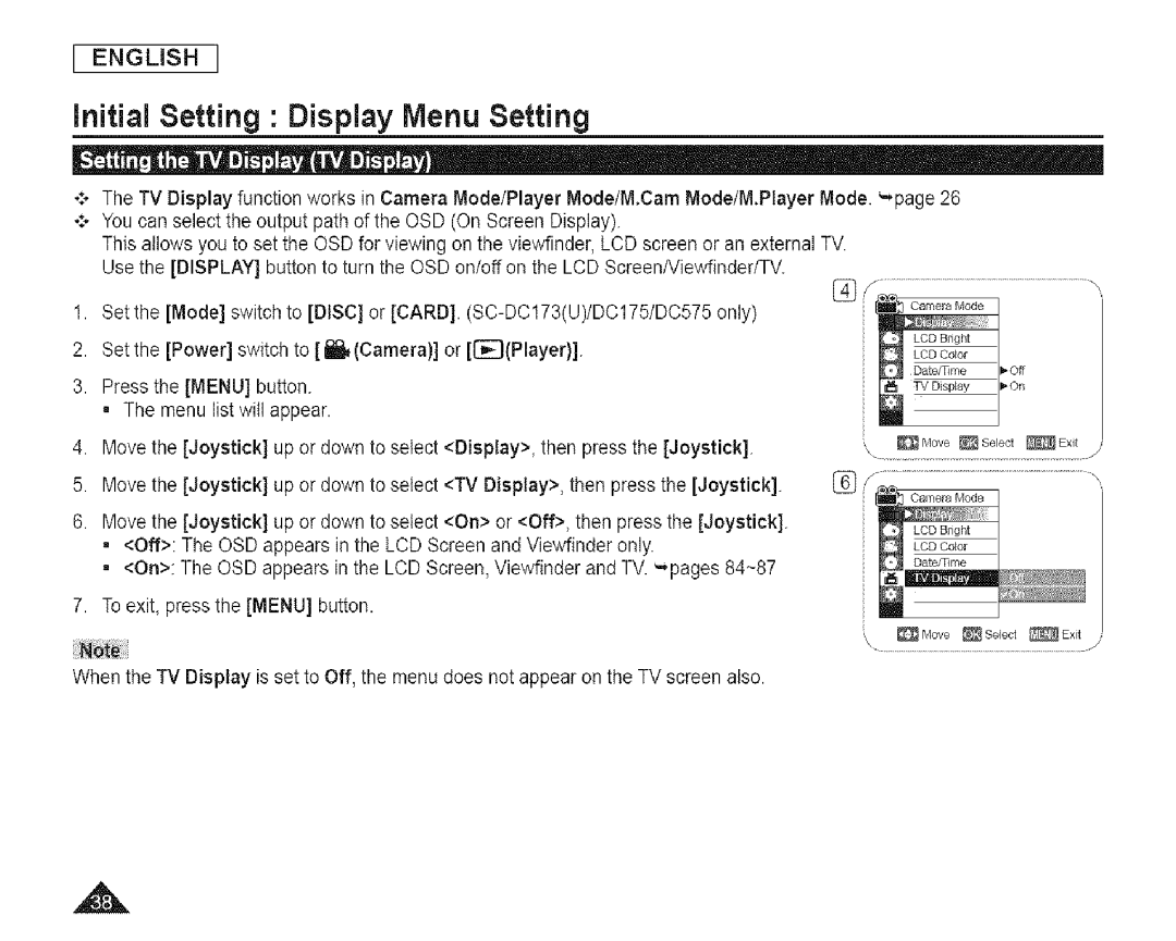 Samsung SC-DCl 73(U) manual English 