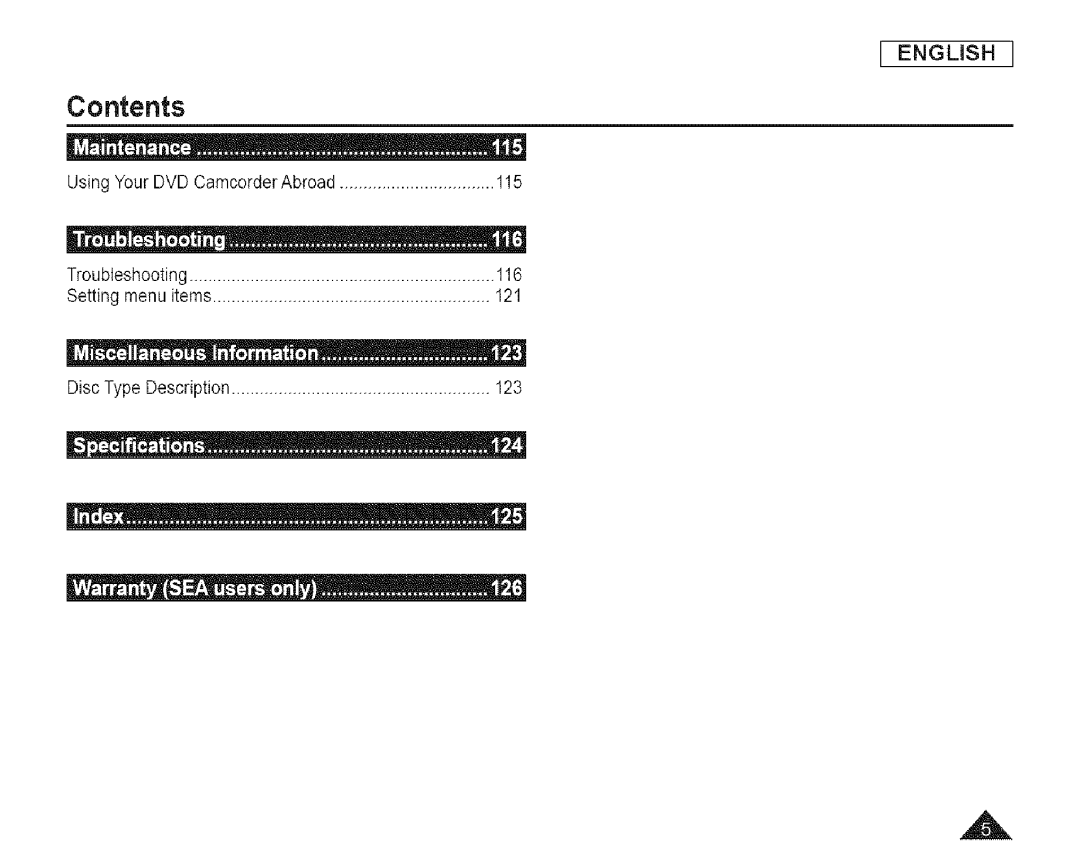 Samsung SC-DCl 73(U) manual 115 