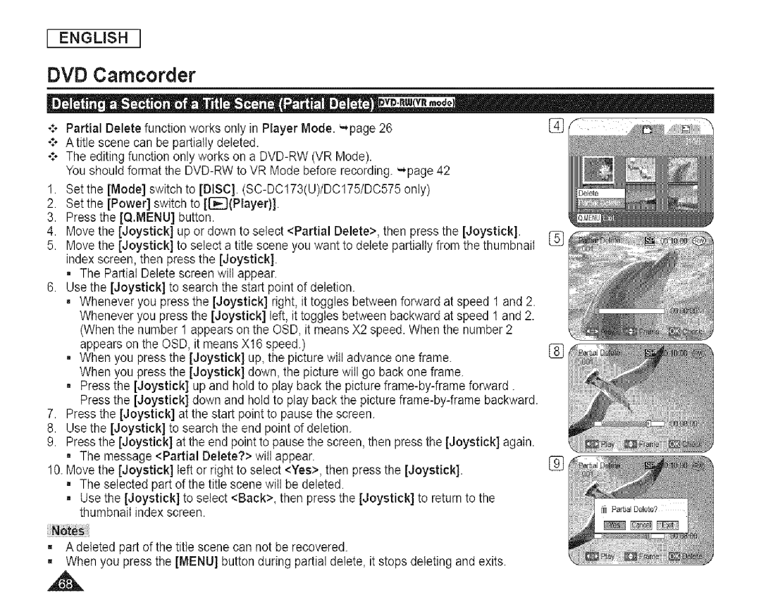 Samsung SC-DCl 73(U) manual DVD Camcorder 