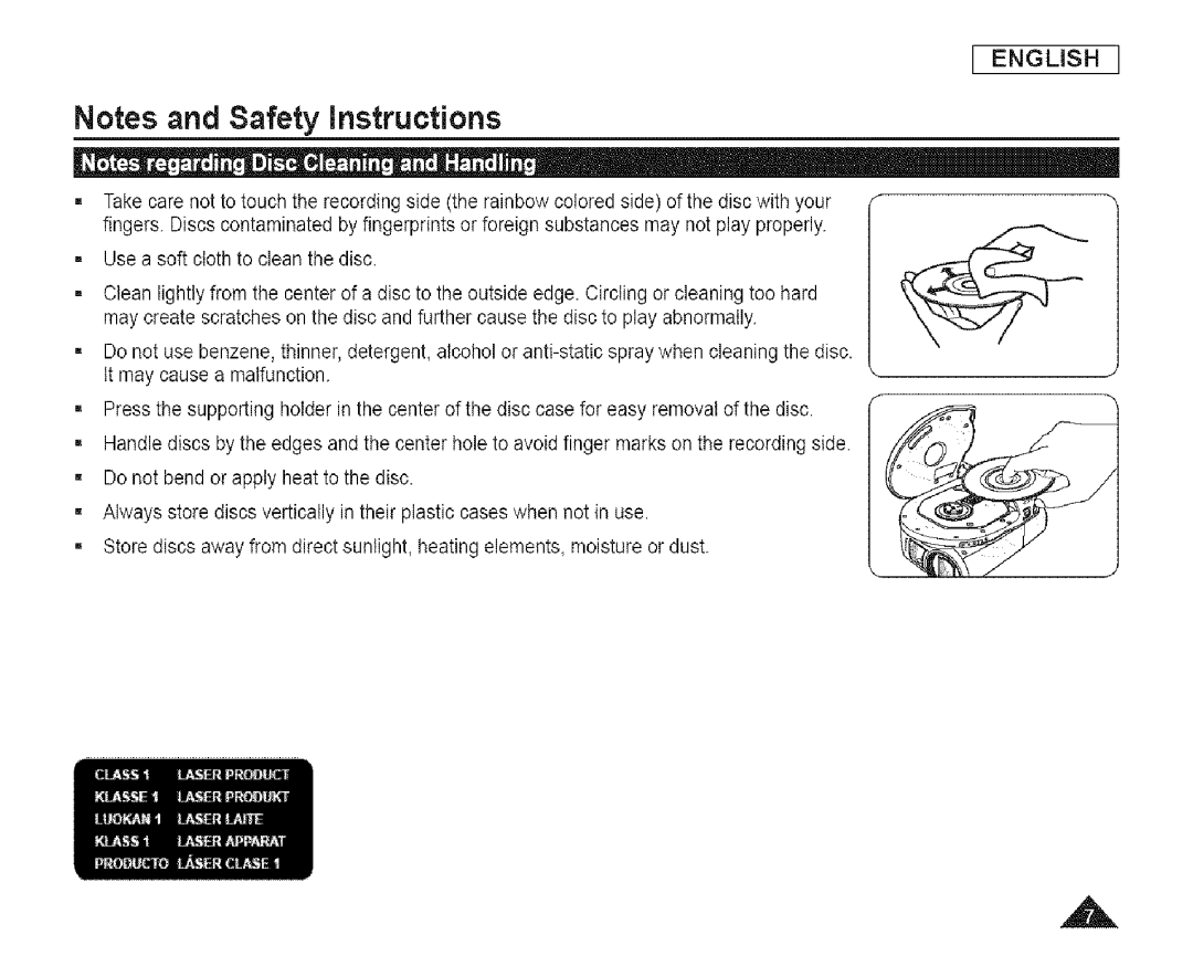 Samsung SC-DCl 73(U) manual English 