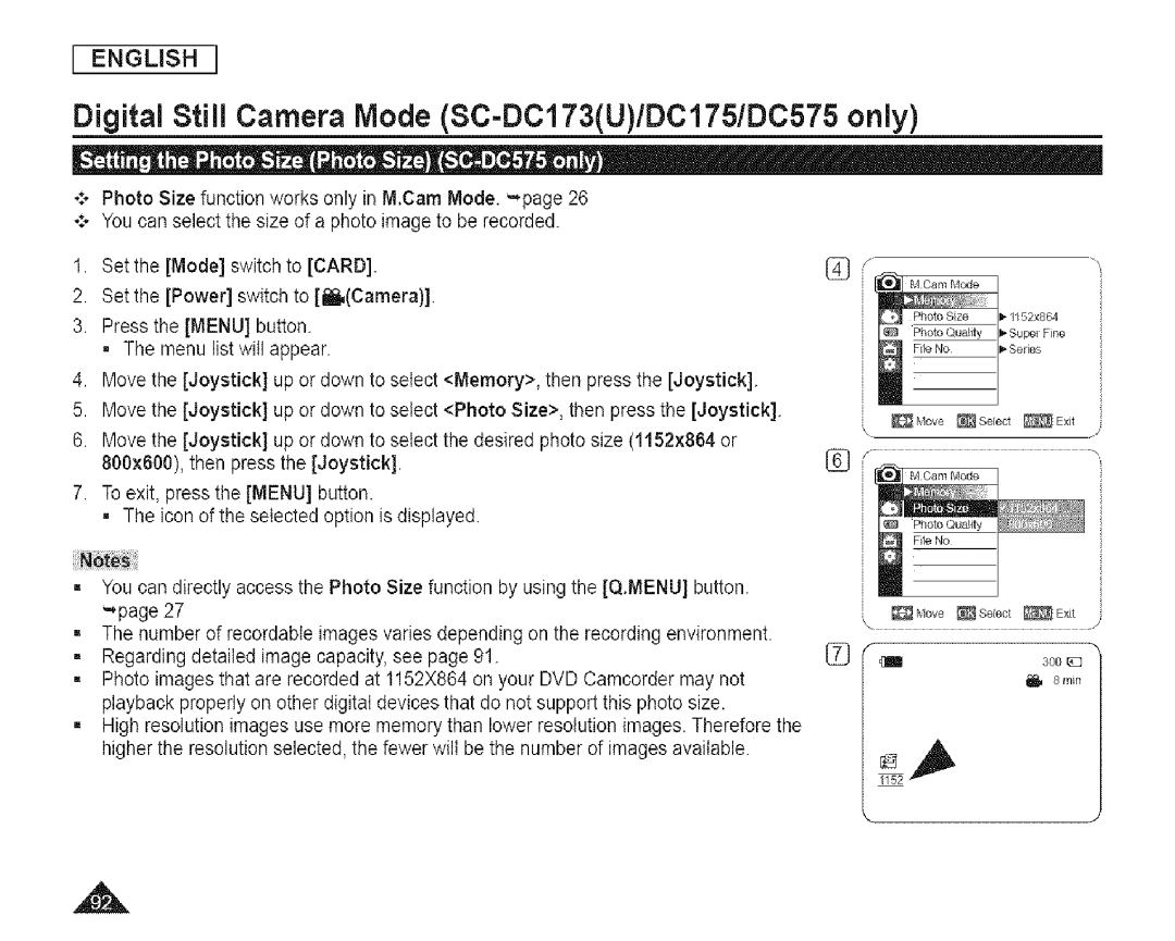 Samsung SC-DCl 73(U) manual Photo Quality Supe Fine 