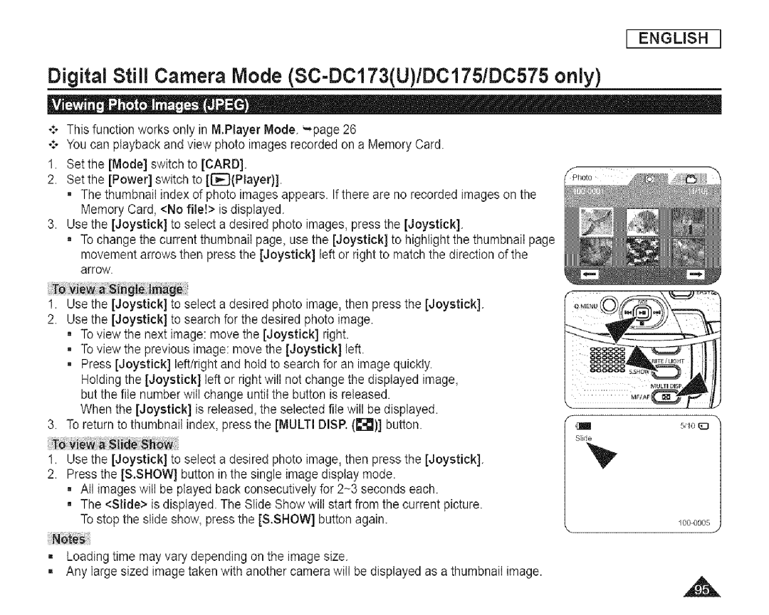 Samsung SC-DCl 73(U) manual Side 