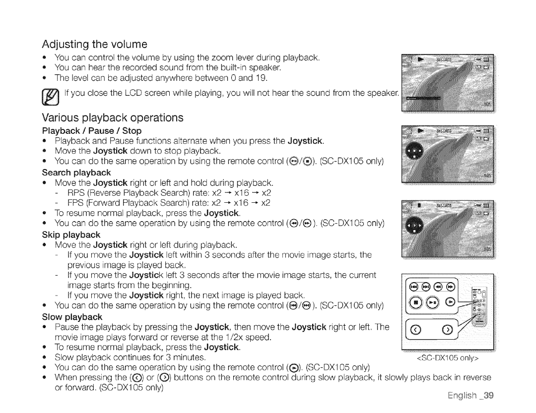 Samsung SC-DXIO3 manual Adjusting the volume 