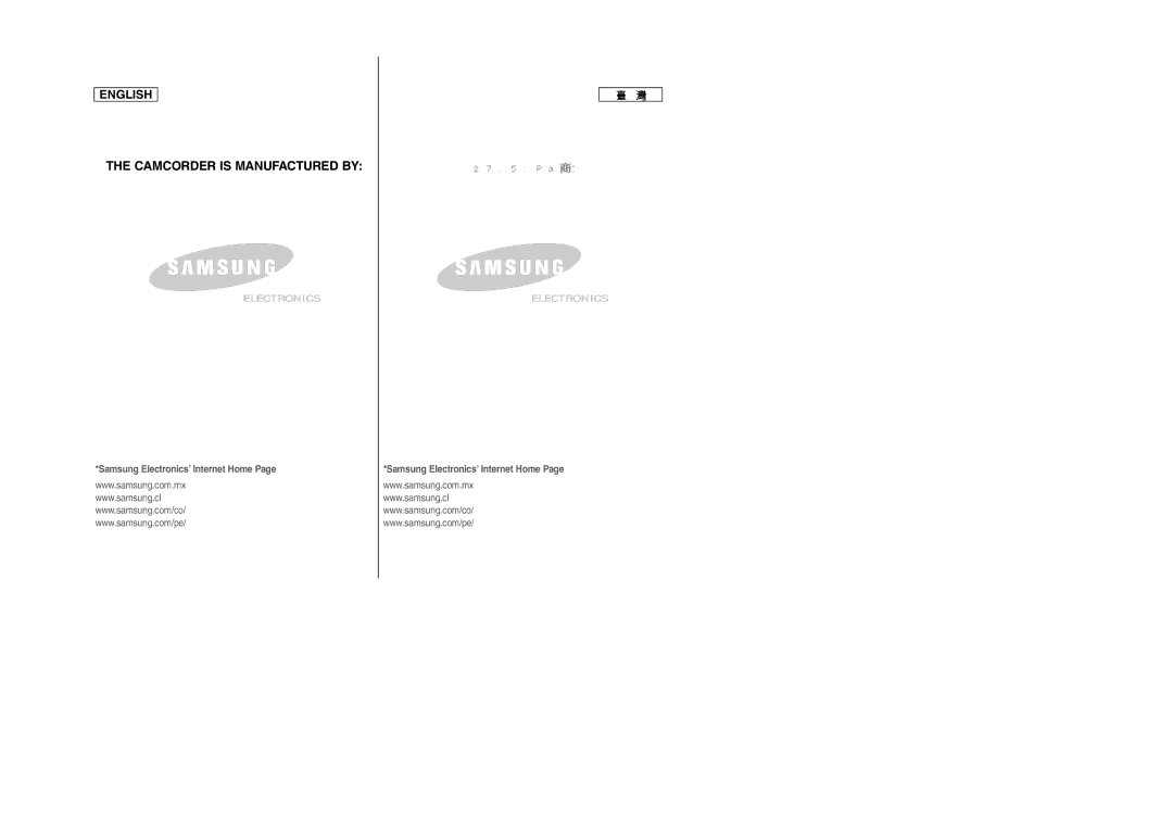 Samsung SC-M105S manual Electronics 
