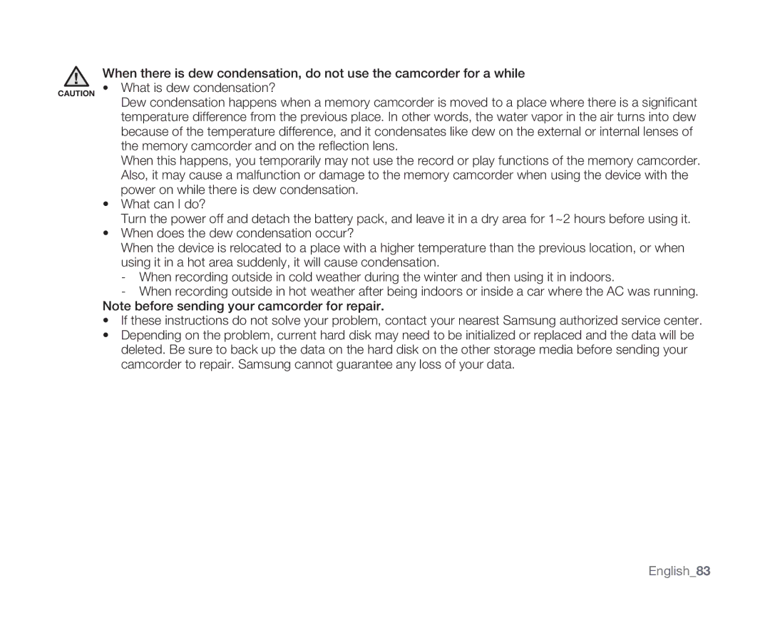 Samsung SC-MX10 user manual English83 