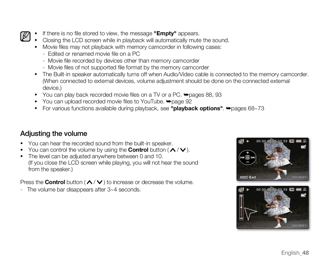 Samsung SC-MX20L, SC-MX20H, SC-MX20ER, SC-MX20EL, SC-MX20B, SC-MX20CH, sc-mx20r user manual Adjusting the volume 