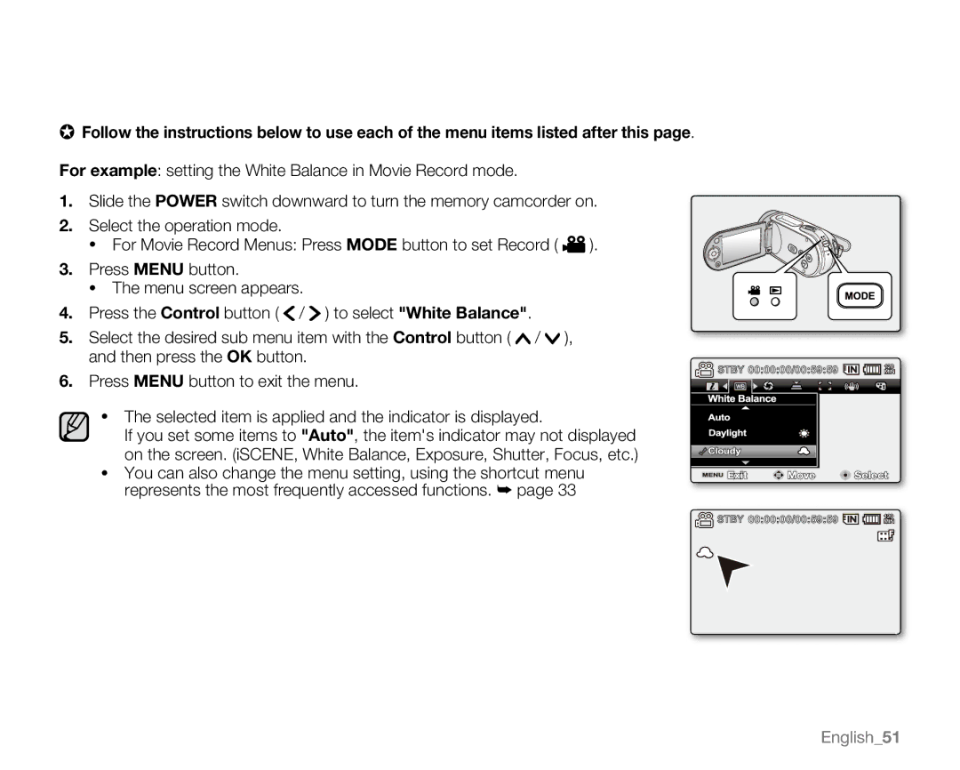 Samsung SC-MX20ER, SC-MX20H, SC-MX20EL, SC-MX20B, SC-MX20CH, sc-mx20r, SC-MX20L user manual English51 