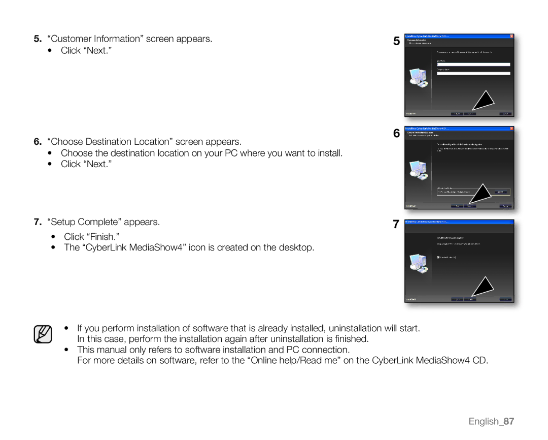 Samsung sc-mx20r, SC-MX20H, SC-MX20ER, SC-MX20EL, SC-MX20B, SC-MX20CH, SC-MX20L user manual Setup Complete appears 