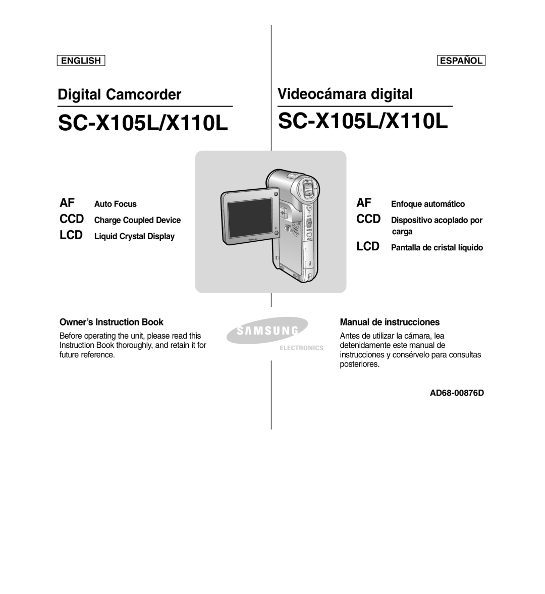 Samsung SC-X110L manual SC-X105L/X110L 