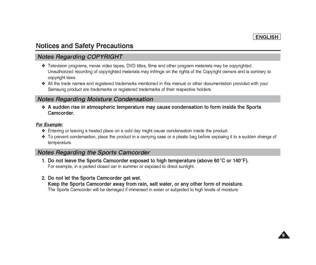 Samsung SC-X205L, SC-X220L manual For Example 