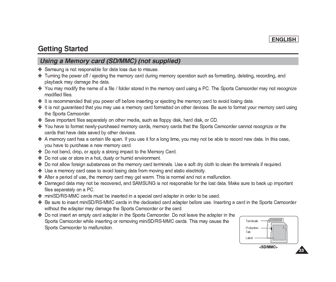 Samsung SC-X205L, SC-X220L manual English 