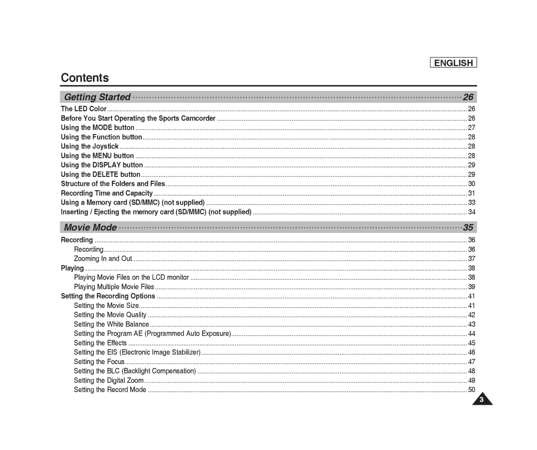 Samsung SC-X205L, SC-X220L manual Getting Started 