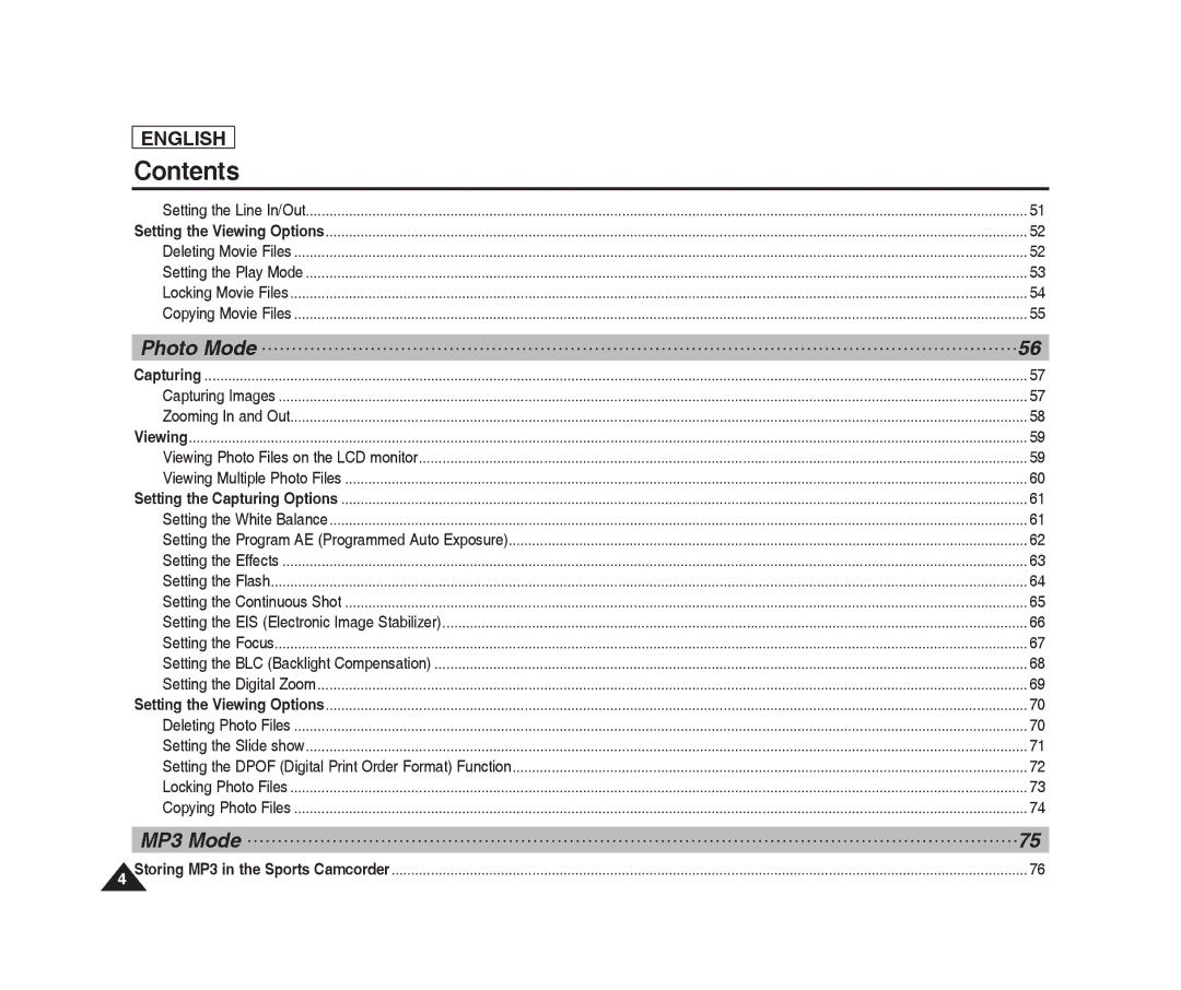 Samsung SC-X220L, SC-X205L manual MP3 Mode 