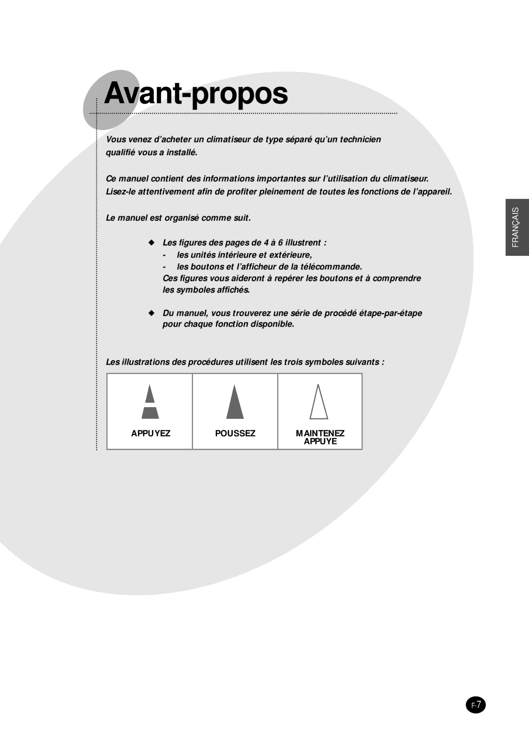 Samsung SC24AP6, SC18AP0DX, SC12APGDX, SC09APGDX, SC07APGDX manual Avant-propos 