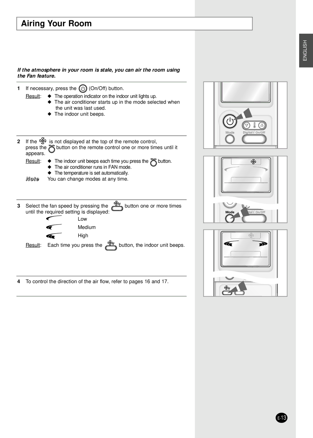 Samsung SC18AP0DX, SC12APGDX, SC09APGDX, SC07APGDX, SC24AP6, SC18ZPJX manual Airing Your Room 