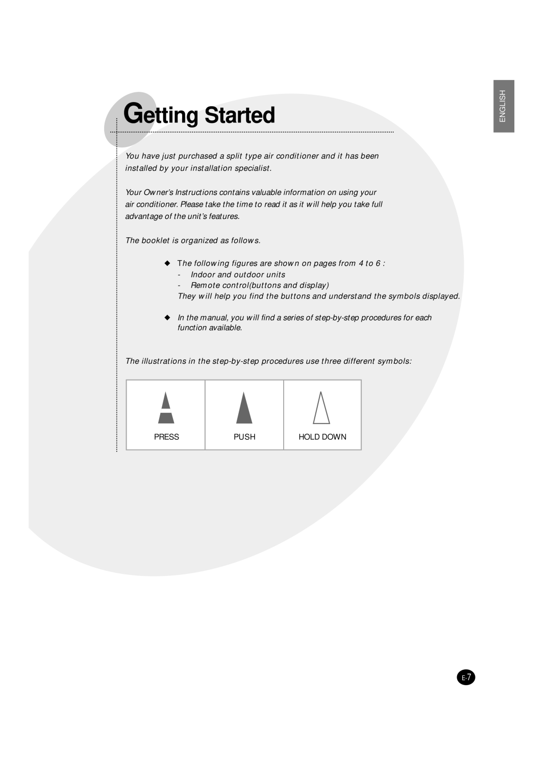 Samsung SC12AWHD manual Getting Started 