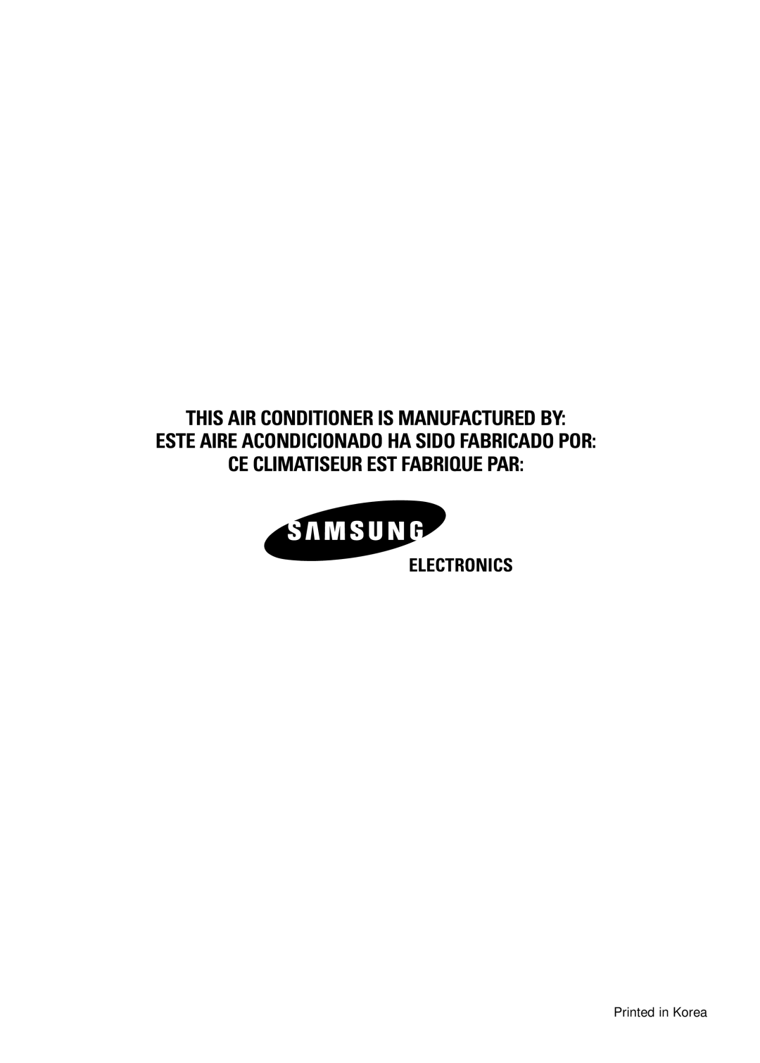 Samsung SC24AC6X manual Electronics 