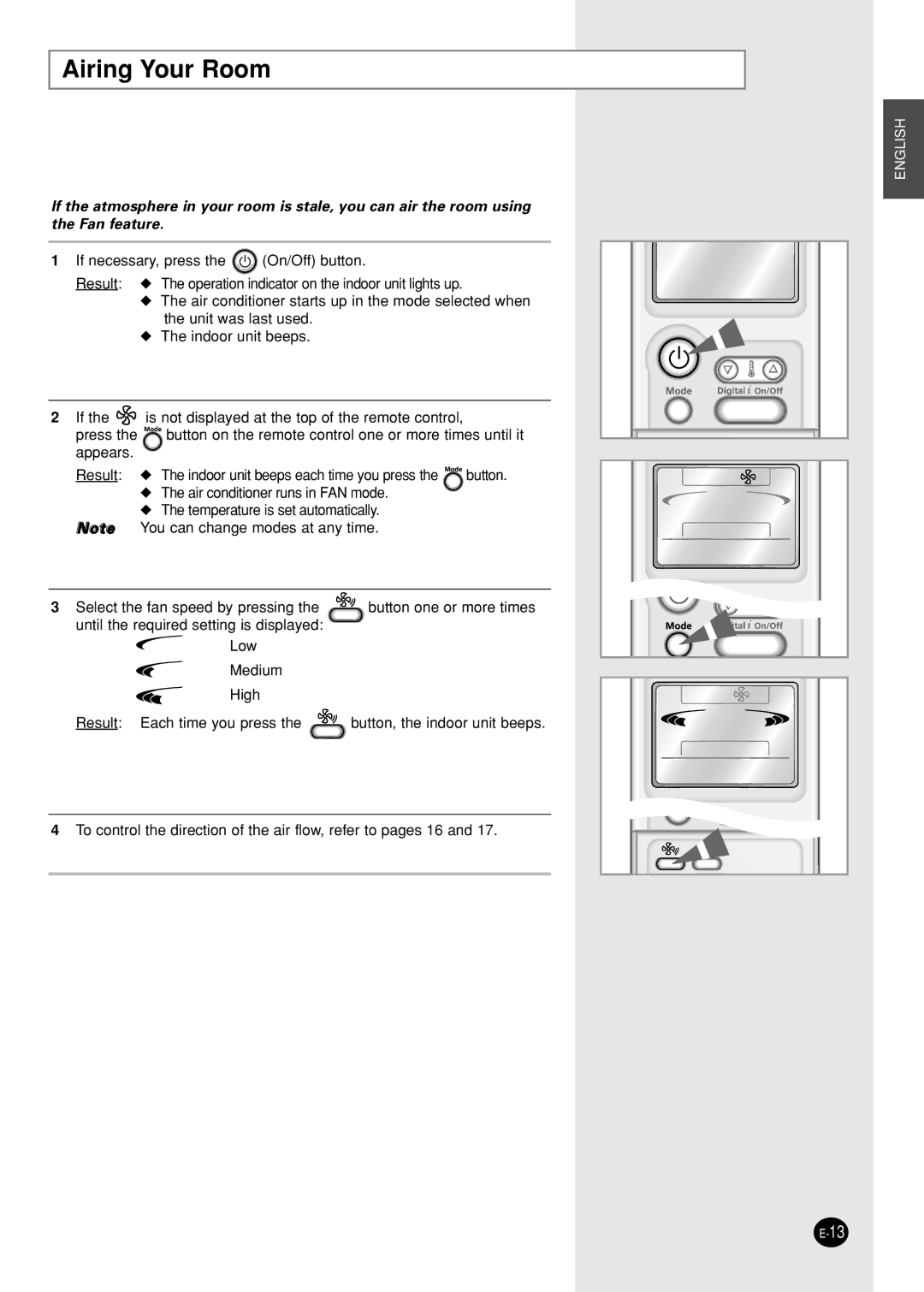 Samsung SC24AP6X, SC12APG manual Airing Your Room 