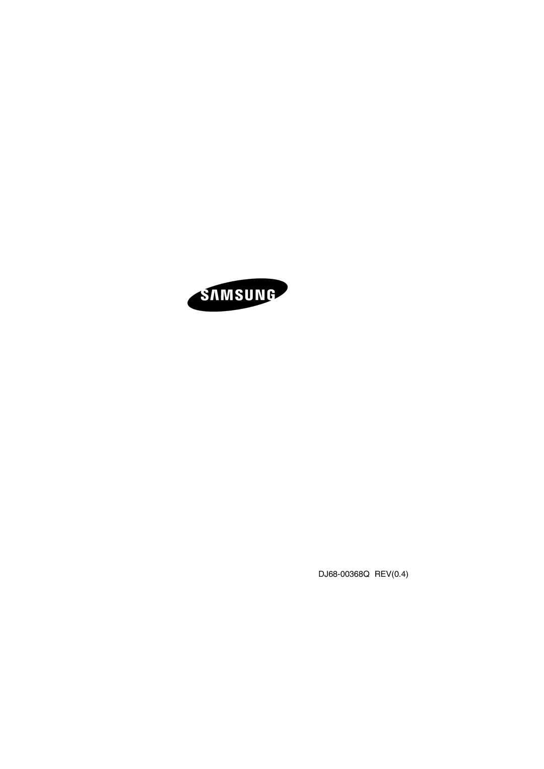 Samsung SC9580 manual DJ68-00368Q REV0.4 