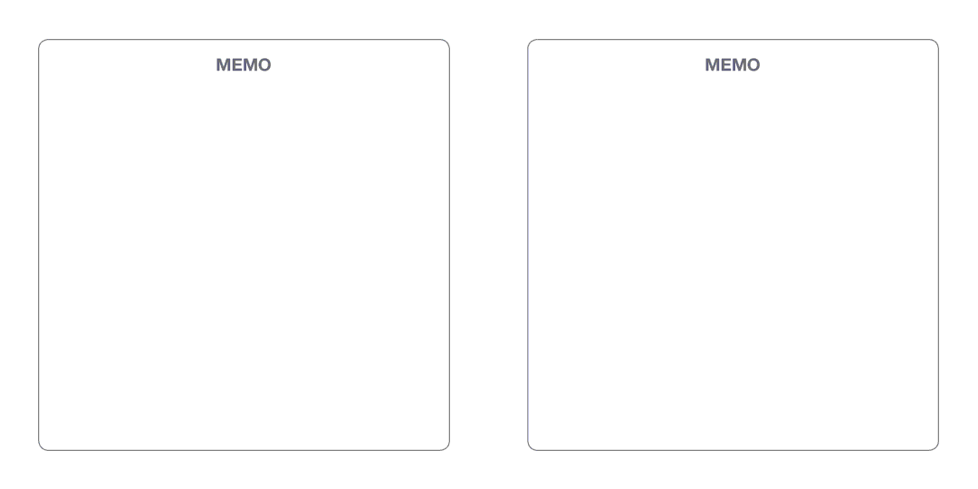 Samsung SCB-2020, SCB-3020 user manual Memo 