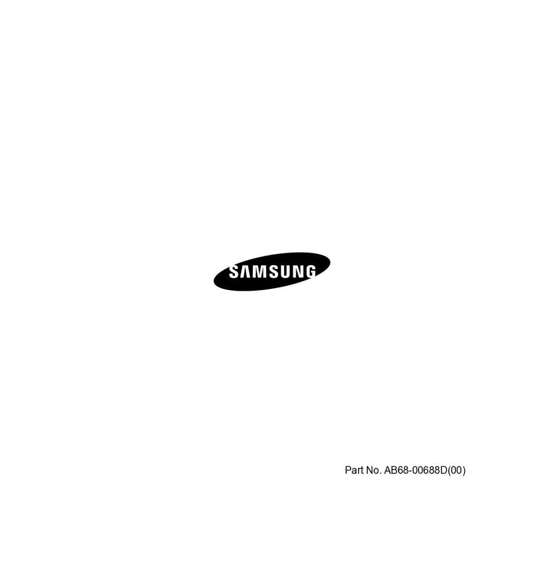 Samsung SCC-5395 manual Part No. AB68-00688D00 