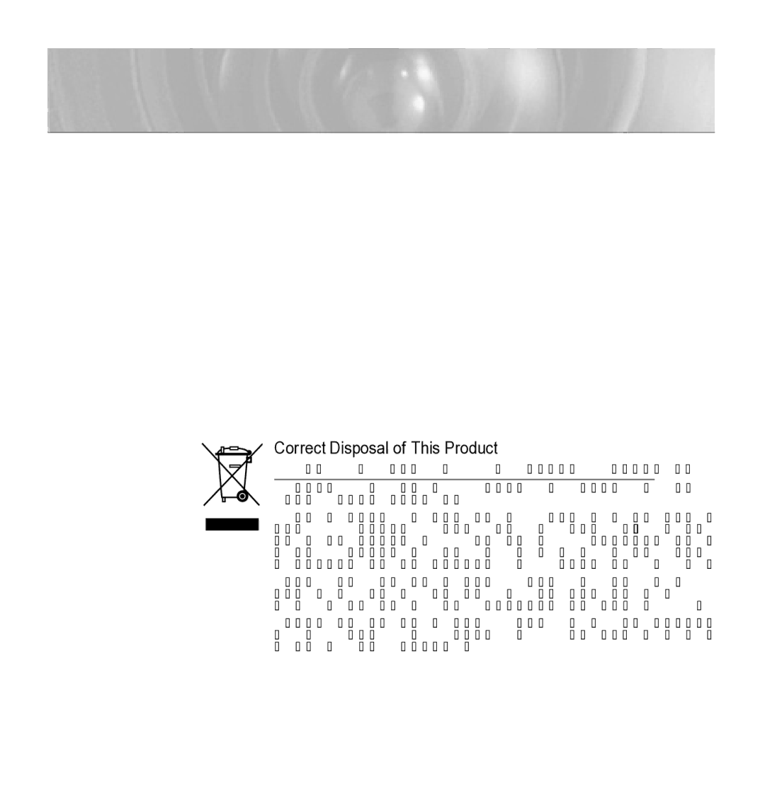 Samsung SCC-5395 manual Correct Disposal of This Product 