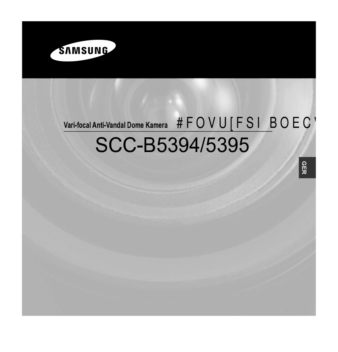 Samsung SCC-5395 manual Vari-focal Anti-Vandal Dome Kamera Benutzerh andbuch 