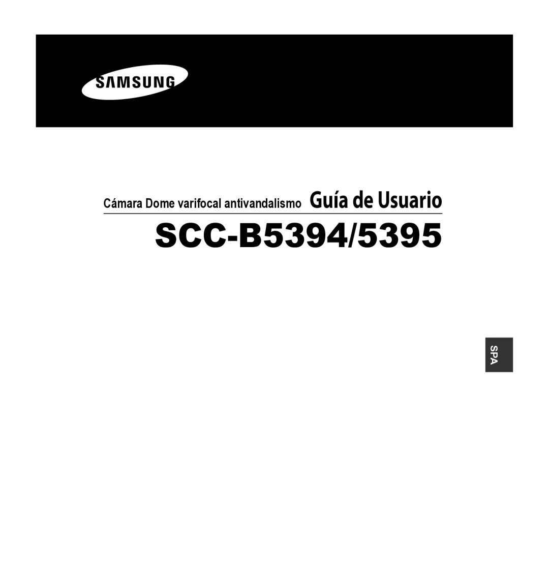 Samsung SCC-5395 manual Cámara Dome varifocal antivandalismo Guía de Usuario 